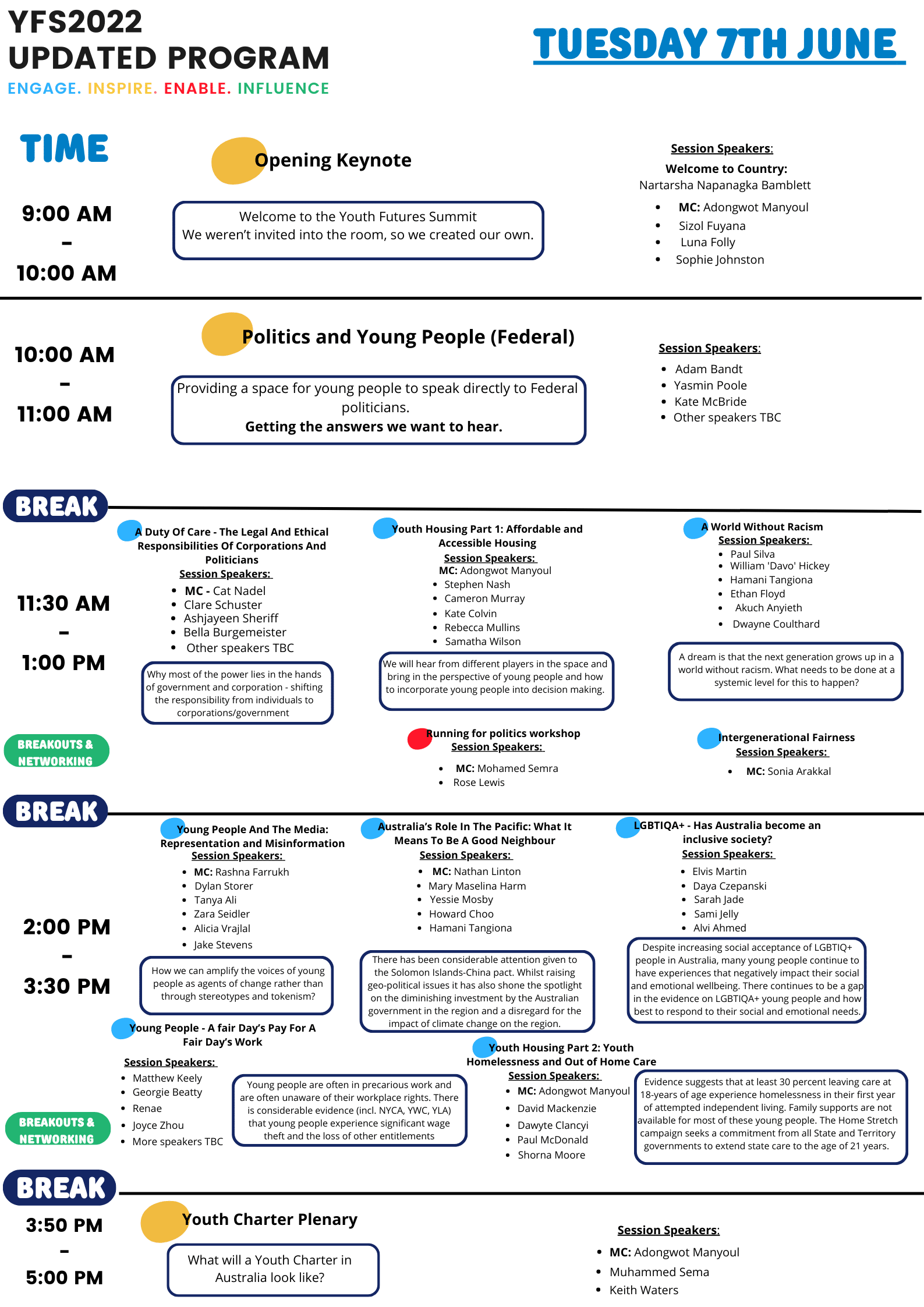 Day 1 Updated Agenda